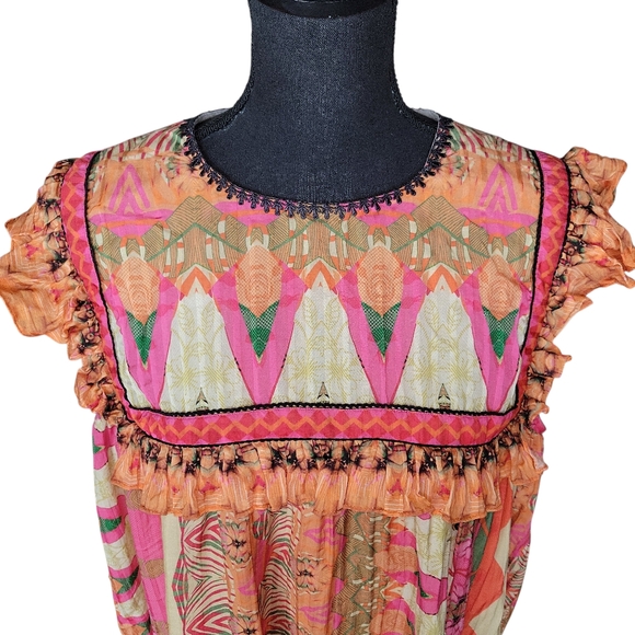 Siddhartha Bansal Sanya Ruffled Blouse from Anthropologie Women's Size XL - Picture 5 of 16